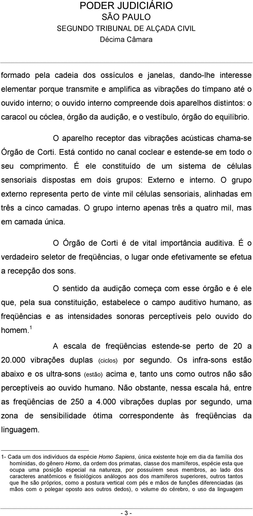 Está contido no canal coclear e estende-se em todo o seu comprimento. É ele constituído de um sistema de células sensoriais dispostas em dois grupos: Externo e interno.