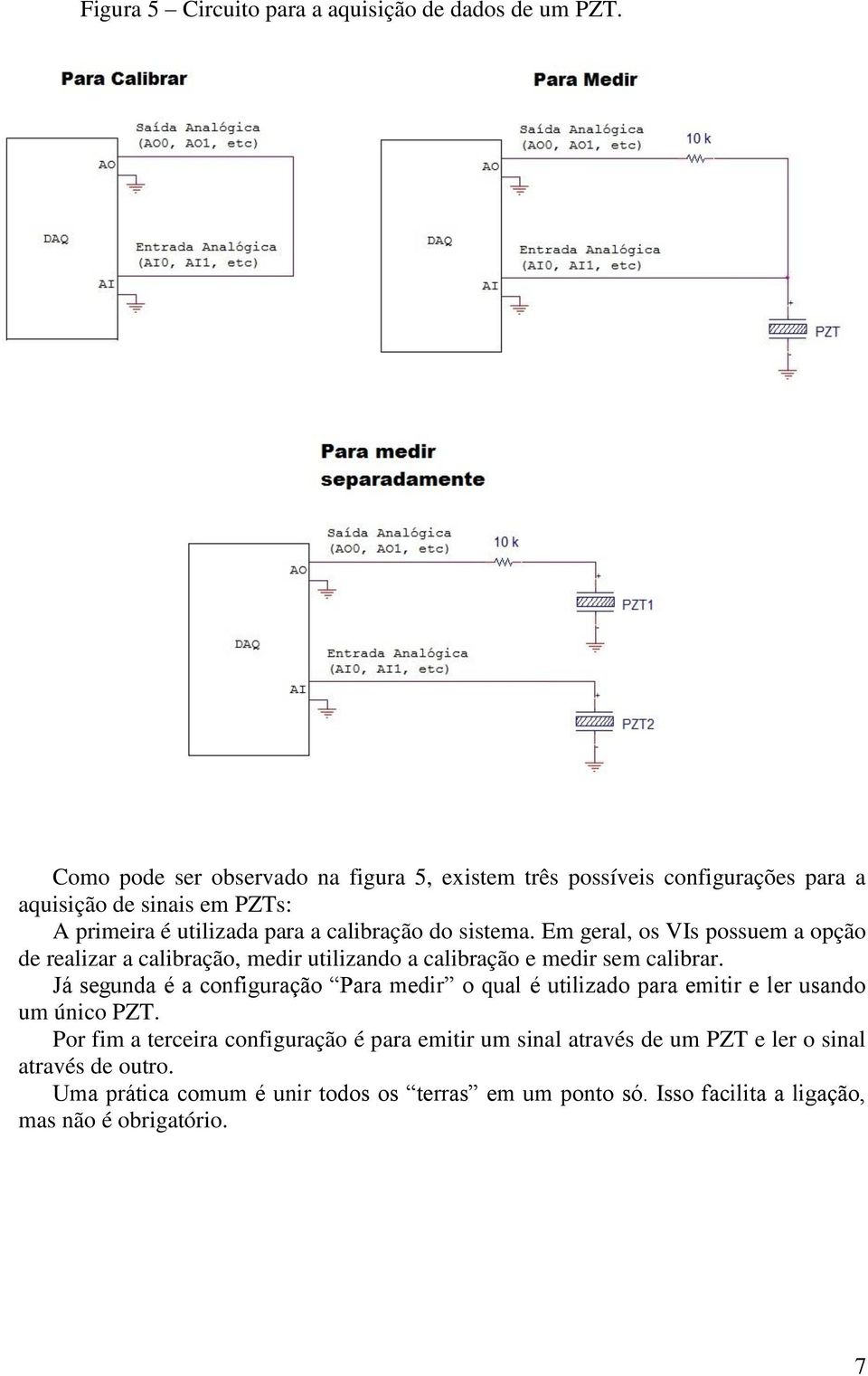 sistema. Em geral, os VIs possuem a opção de realizar a calibração, medir utilizando a calibração e medir sem calibrar.