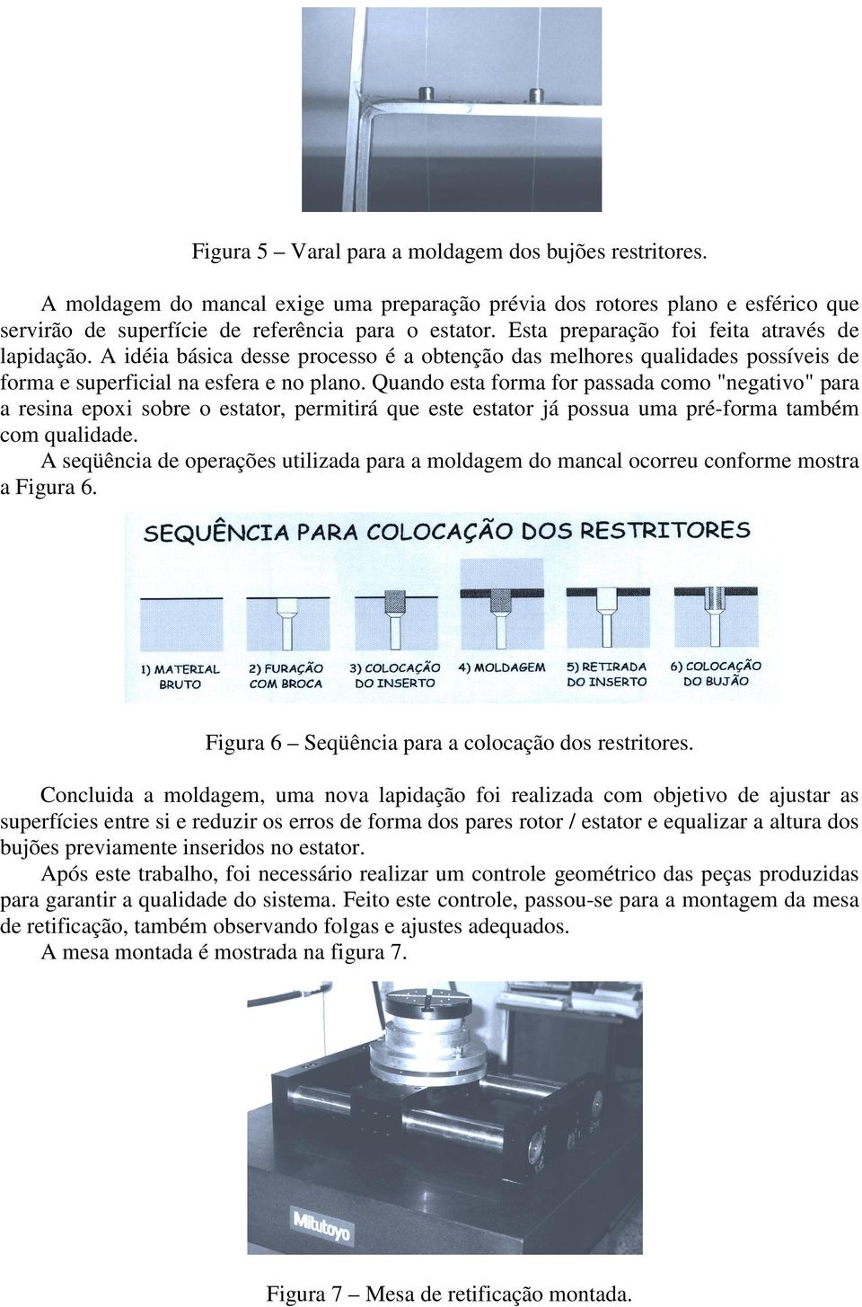 Quando esta forma for passada como "negativo" para a resina epoxi sobre o estator, permitirá que este estator já possua uma pré-forma também com qualidade.