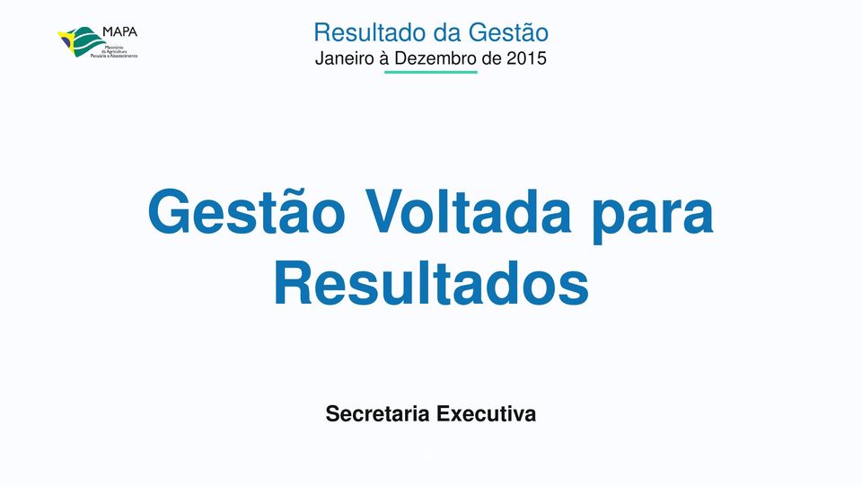 2015 Gestão Voltada para