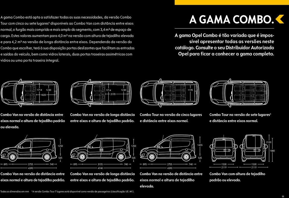Dependendo da versão do Combo que escolher, terá à sua disposição portas deslizantes que facilitam as entradas e saídas do veículo, bem como vidros laterais, duas portas traseiras assimétricas com