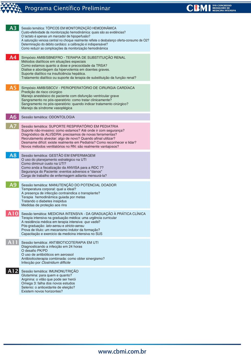 Como reduzir as complicações da monitorização hemodinâmica Simpósio AMIB/SBNEFRO - TERAPIA DE SUBSTITUIÇÃO RENAL Métodos dialíticos em situações especiais Como estamos quanto a dose e precocidade da