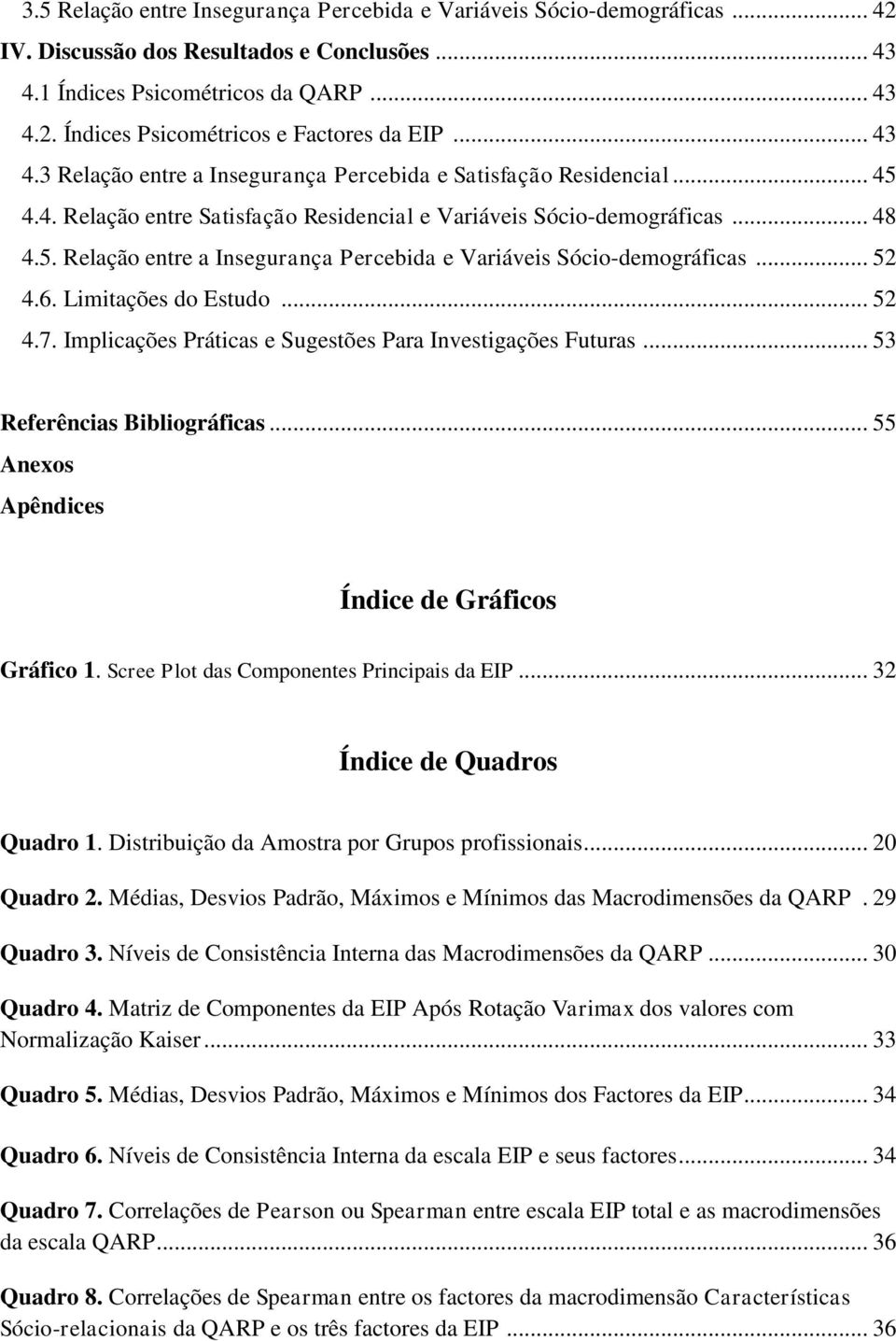 .. 52 4.6. Limitações do Estudo... 52 4.7. Implicações Práticas e Sugestões Para Investigações Futuras... 53 Referências Bibliográficas... 55 Anexos Apêndices Índice de Gráficos Gráfico 1.