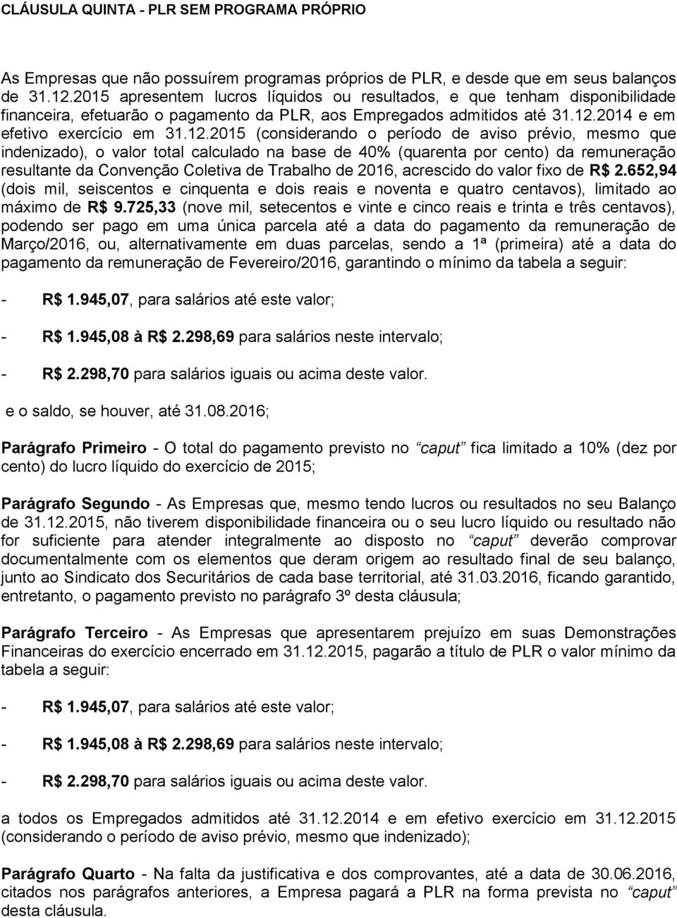 2014 e em efetivo exercício em 31.12.