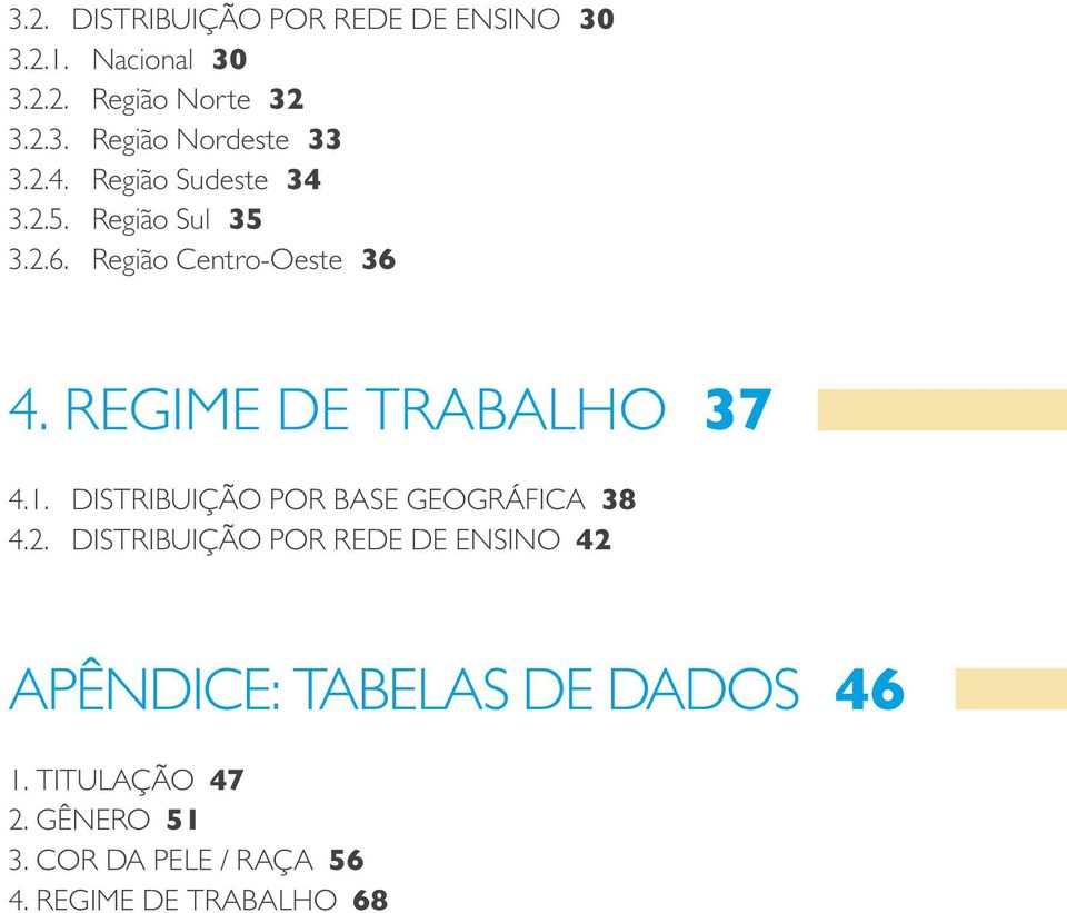 REGIME DE TRABALHO 37 4.1. DISTRIBUIÇÃO POR BASE GEOGRÁFICA 38 4.2.