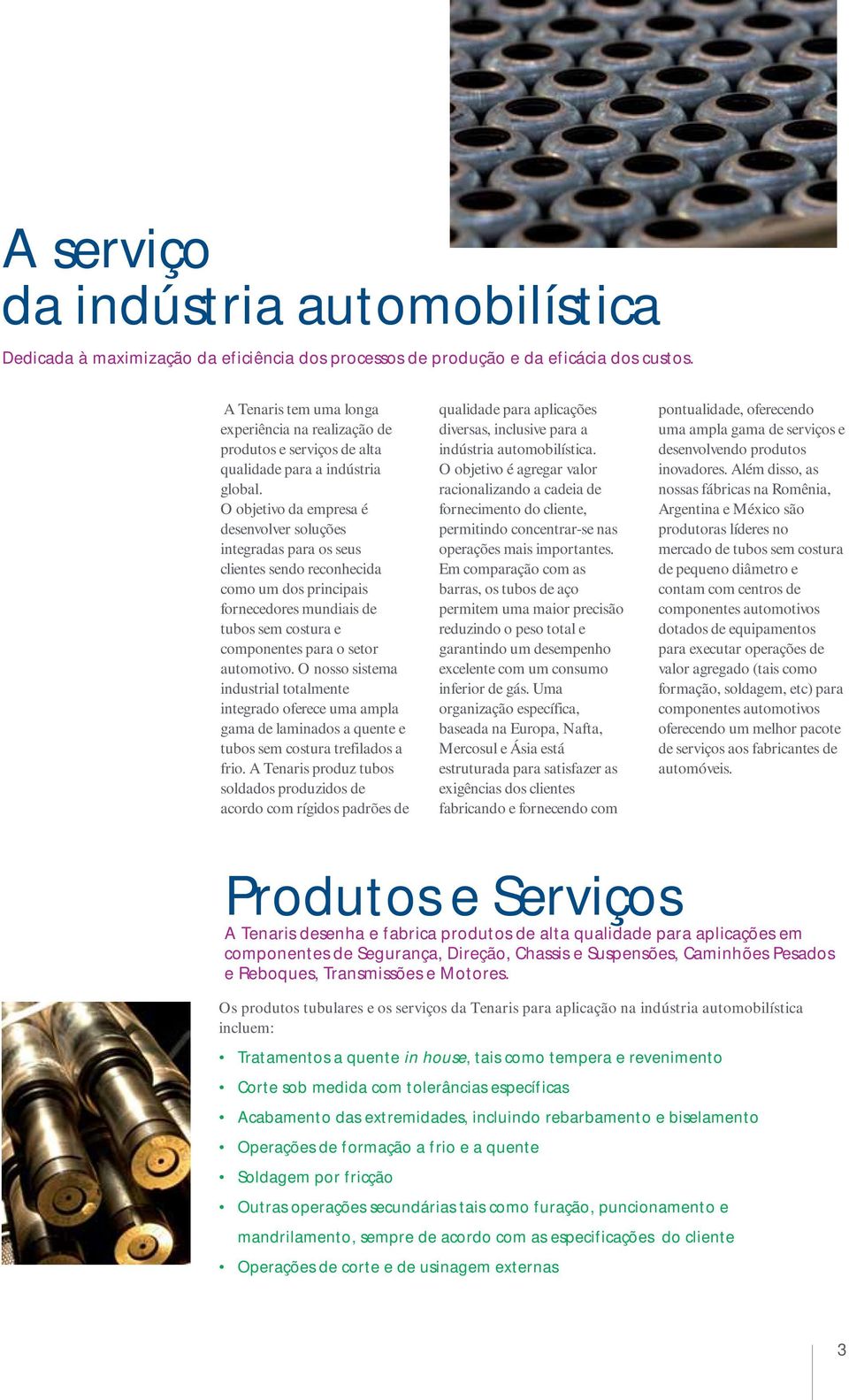 O objetivo da empresa é desenvolver soluções integradas para os seus clientes sendo reconhecida como um dos principais fornecedores mundiais de tubos sem costura e componentes para o setor automotivo.