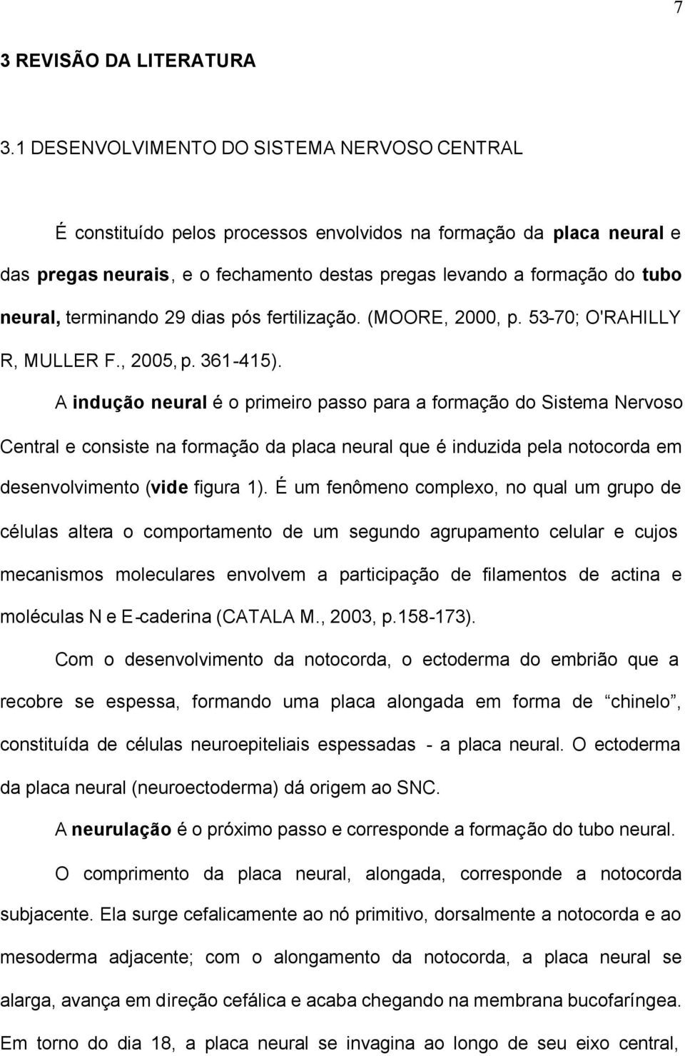 terminando 29 dias pós fertilização. (MOORE, 2000, p. 53-70; O'RAHILLY R, MULLER F., 2005, p. 361-415).