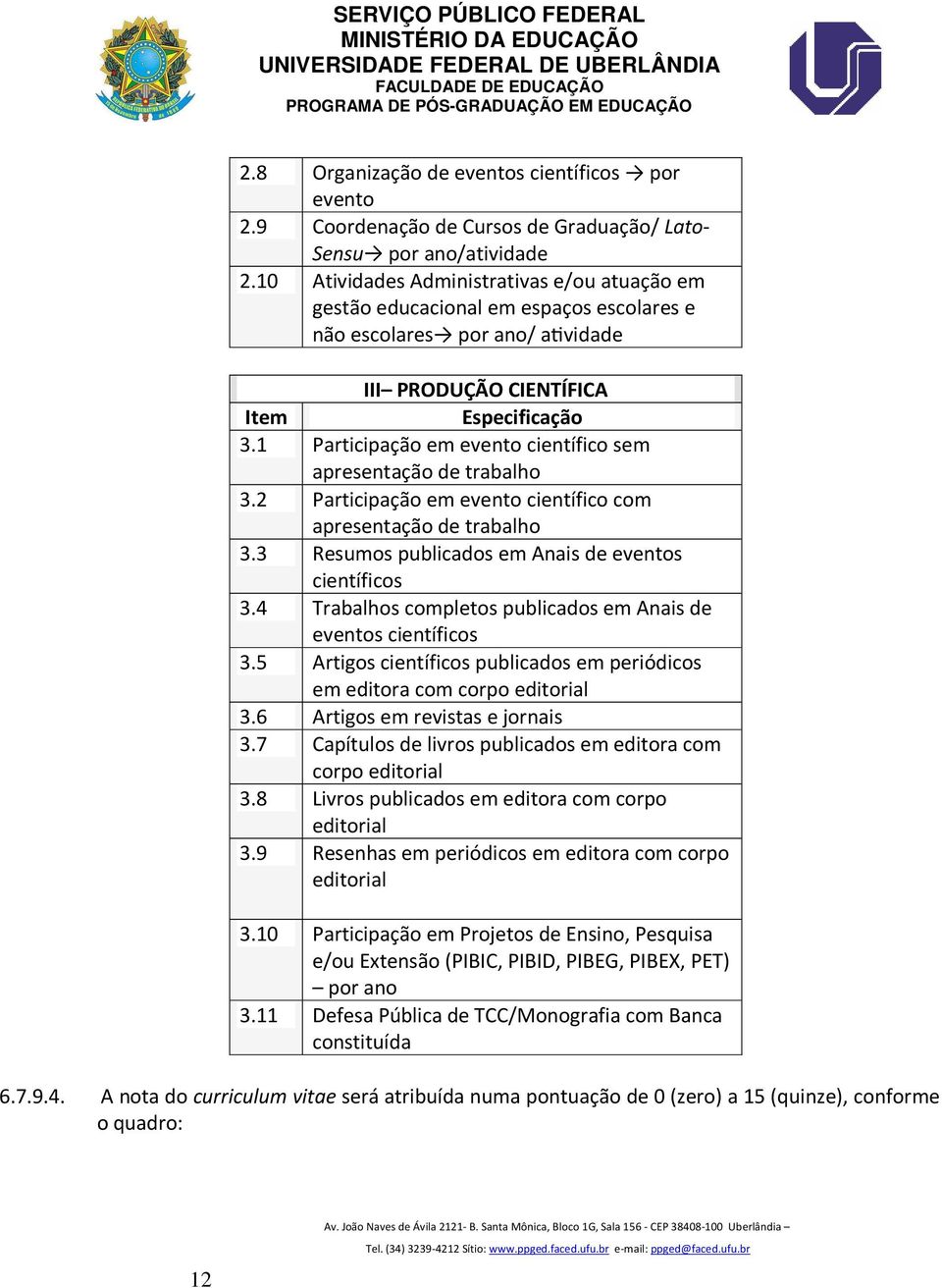 1 Participação em evento científico sem apresentação de trabalho 3.2 Participação em evento científico com apresentação de trabalho 3.3 Resumos publicados em Anais de eventos científicos 3.