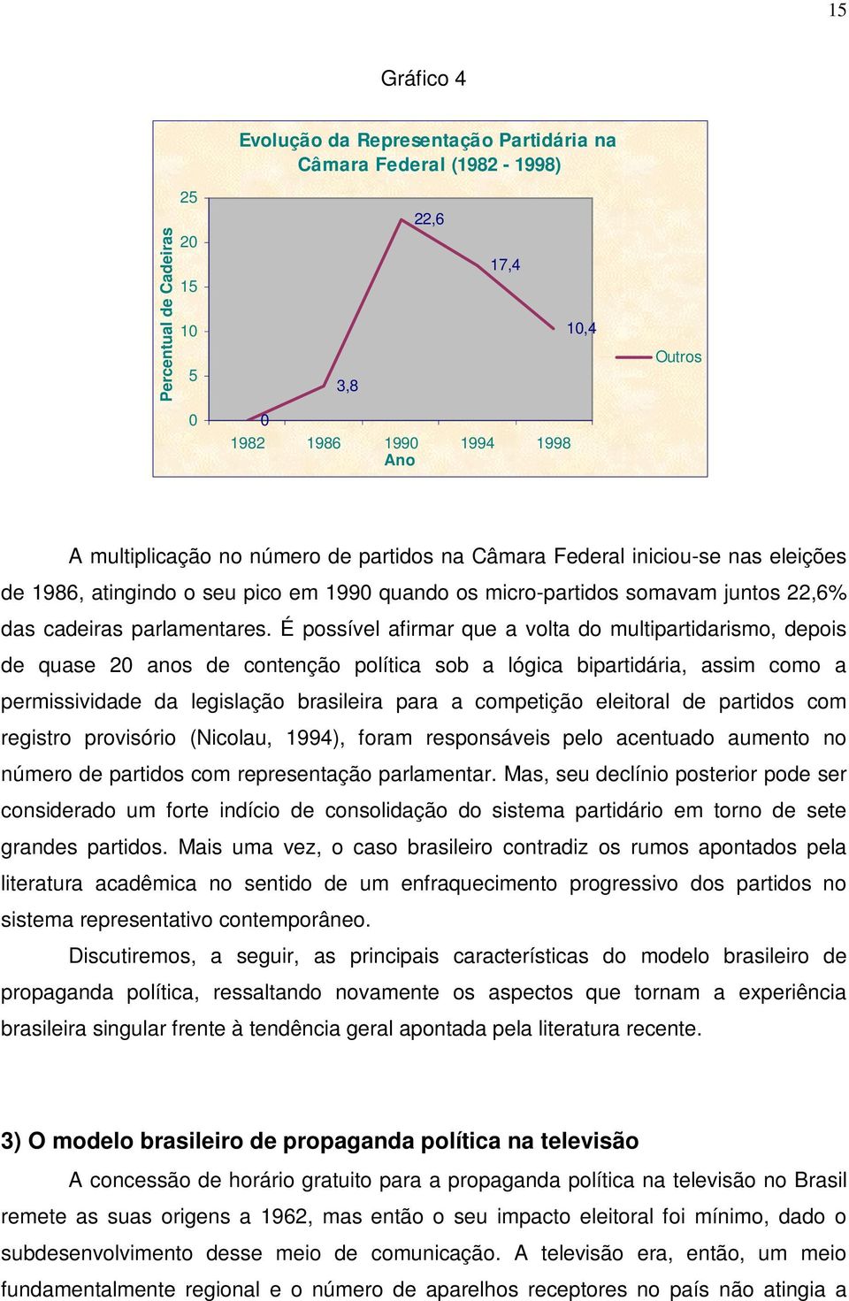 É possível afirmar que a volta do multipartidarismo, depois de quase 20 anos de contenção política sob a lógica bipartidária, assim como a permissividade da legislação brasileira para a competição