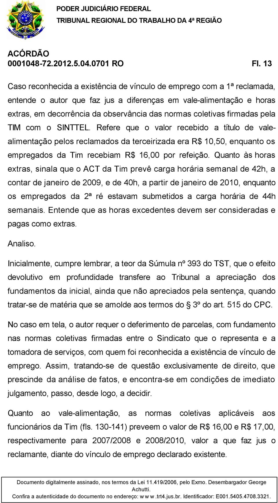 coletivas firmadas pela TIM com o SINTTEL.