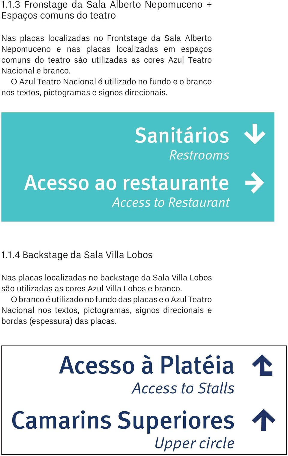 Sanitários Restrooms Acesso ao restaurante Access to Restaurant 1.