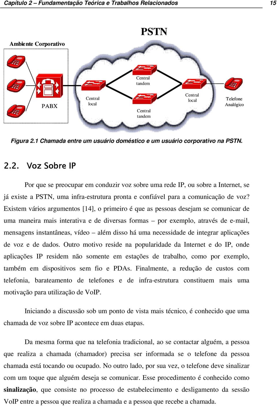 2. Voz Sobre IP Por que se preocupar em conduzir voz sobre uma rede IP, ou sobre a Internet, se já existe a PSTN, uma infra-estrutura pronta e confiável para a comunicação de voz?