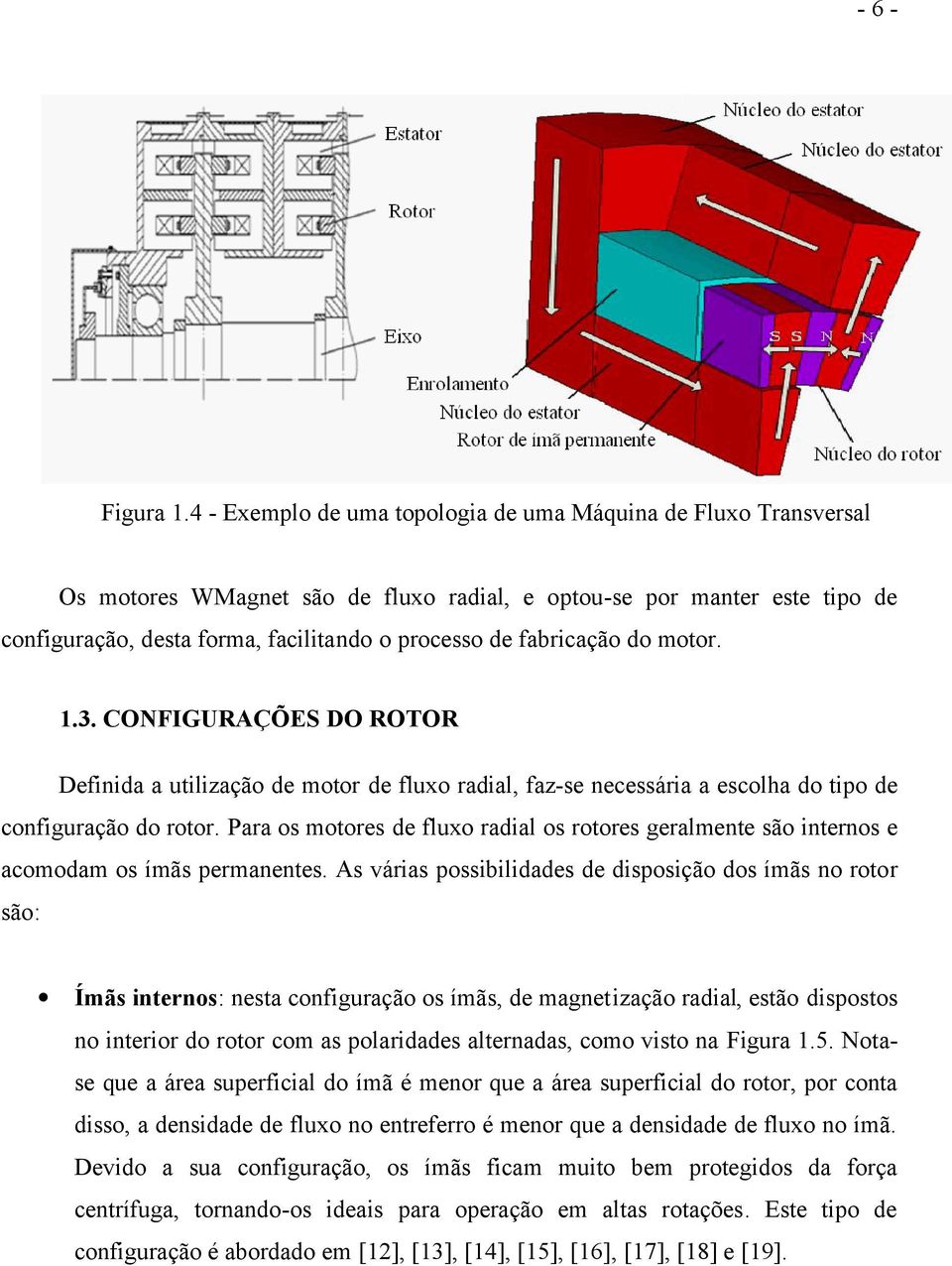 fabricação do motor. Definida a utilização de motor de fluxo radial, faz-se necessária a escolha do tipo de configuração do rotor.