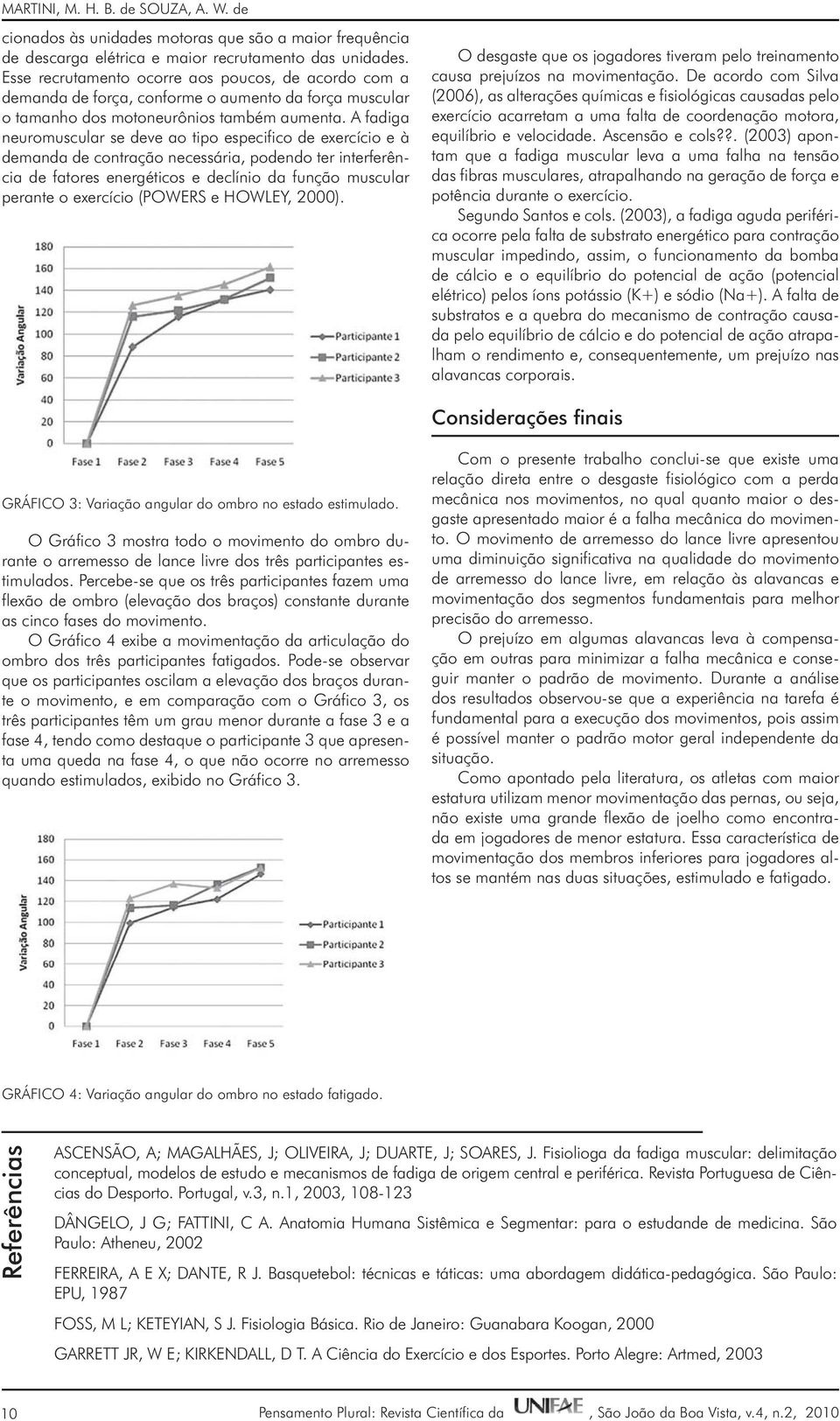 A fadiga neuromuscular se deve ao tipo especifico de exercício e à demanda de contração necessária, podendo ter interferência de fatores energéticos e declínio da função muscular perante o exercício