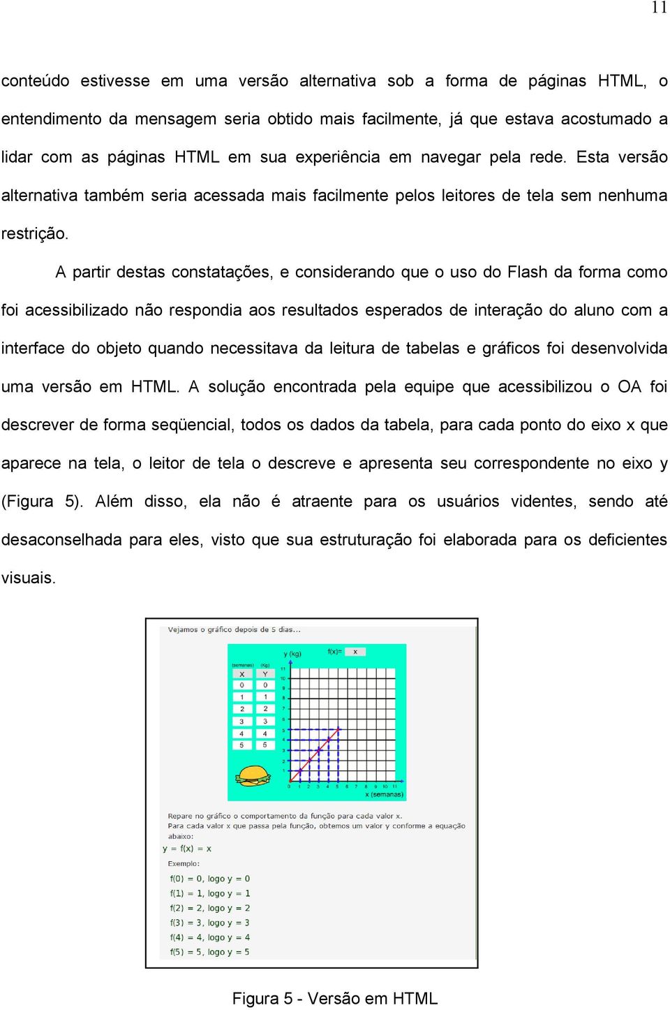 A partir destas constatações, e considerando que o uso do Flash da forma como foi acessibilizado não respondia aos resultados esperados de interação do aluno com a interface do objeto quando