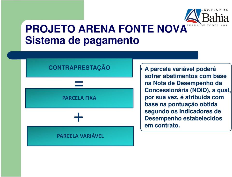 da Concessionária (NQID), a qual, por sua vez, é atribuída com base na