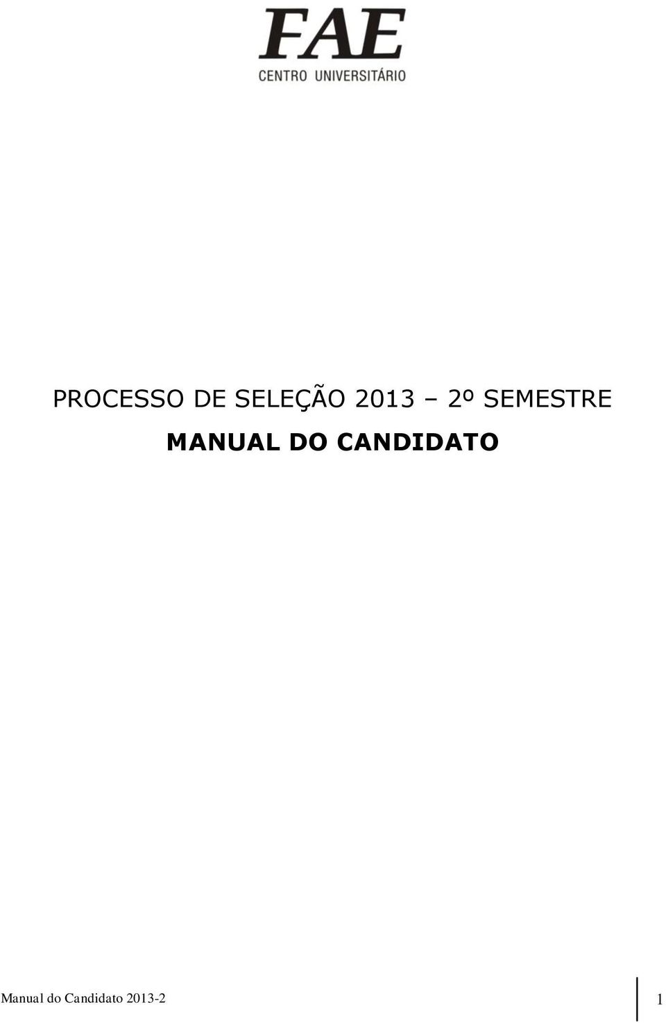 MANUAL DO CANDIDATO