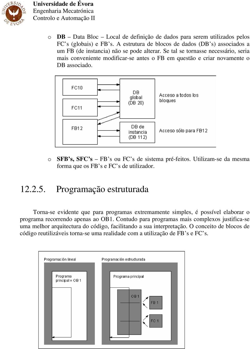 Utilizam-se da mesma forma que os FB s e FC s de utilizador. 12.2.5.