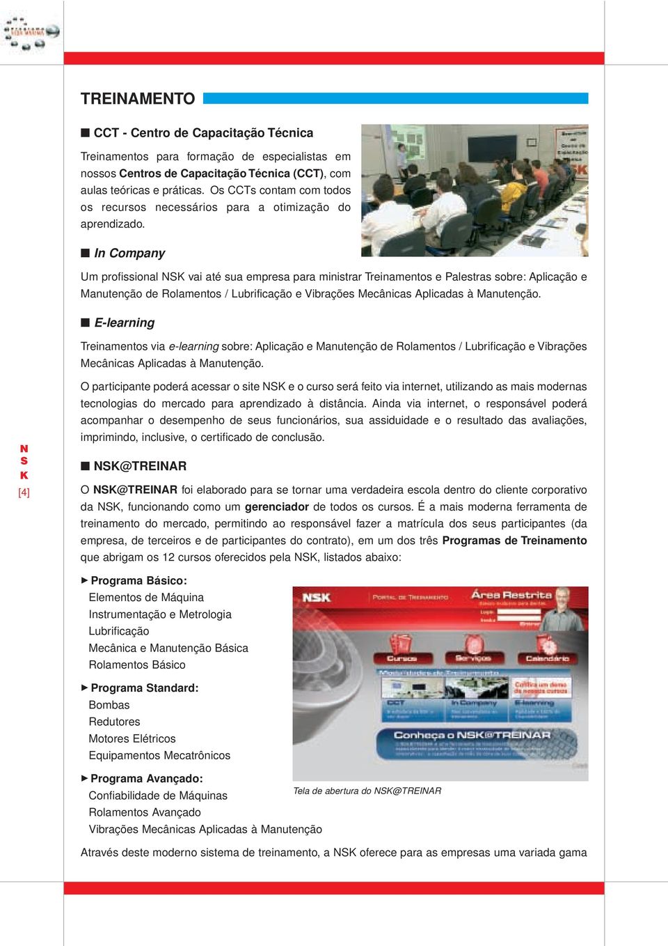 In Company Um profissional vai até sua empresa para ministrar Treinamentos e Palestras sobre: Aplicação e Manutenção de Rolamentos / Lubrificação e Vibrações Mecânicas Aplicadas à Manutenção.