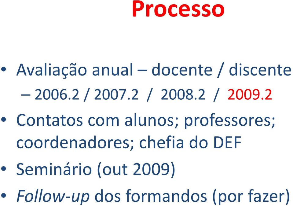 2 Contatos com alunos; professores;