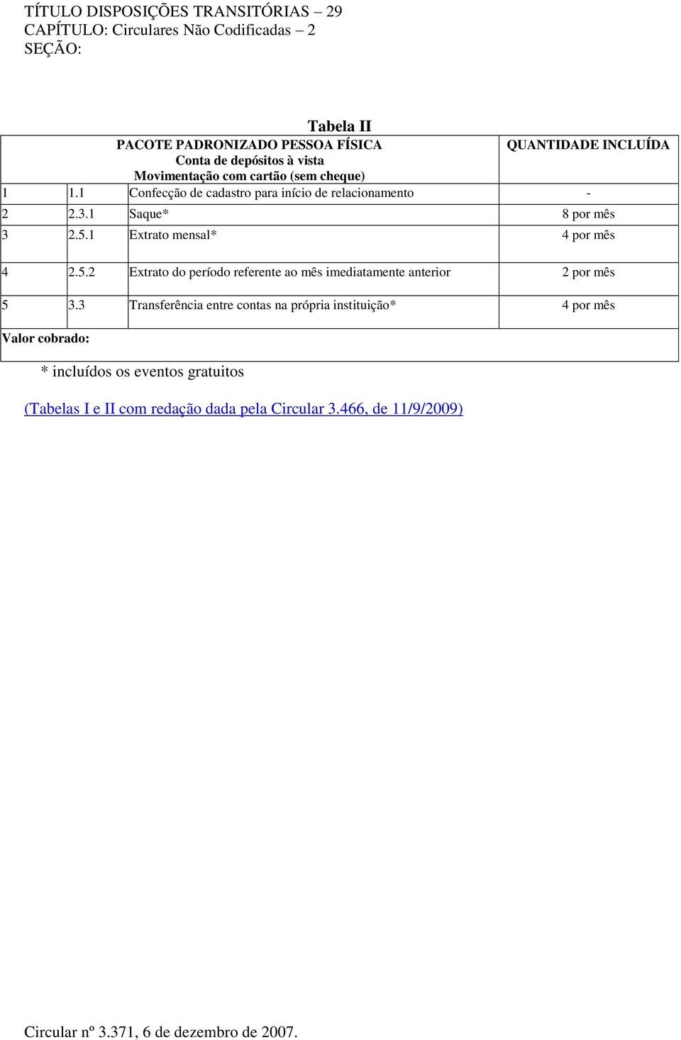 1 Extrato mensal* 4 por mês 4 2.5.2 Extrato do período referente ao mês imediatamente anterior 2 por mês 5 3.