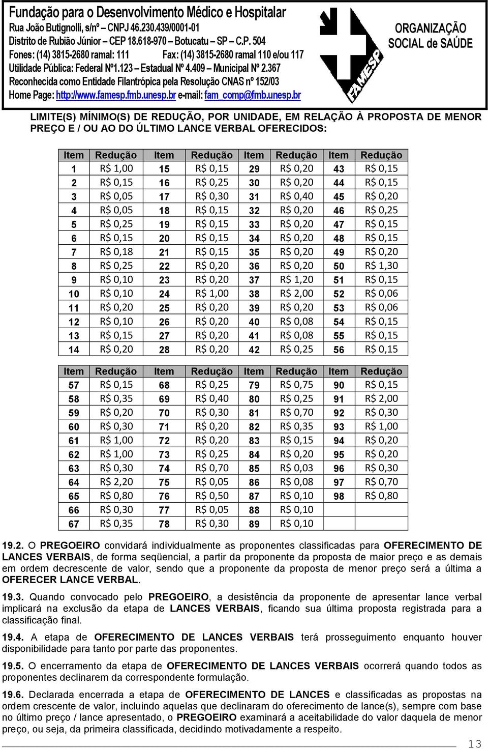 0,15 20 R$ 0,15 34 R$ 0,20 48 R$ 0,15 7 R$ 0,18 21 R$ 0,15 35 R$ 0,20 49 R$ 0,20 8 R$ 0,25 22 R$ 0,20 36 R$ 0,20 50 R$ 1,30 9 R$ 0,10 23 R$ 0,20 37 R$ 1,20 51 R$ 0,15 10 R$ 0,10 24 R$ 1,00 38 R$ 2,00