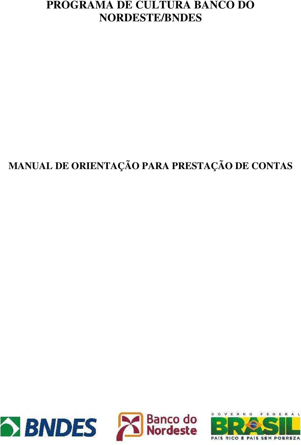 NORDESTE/BNDES MANUAL