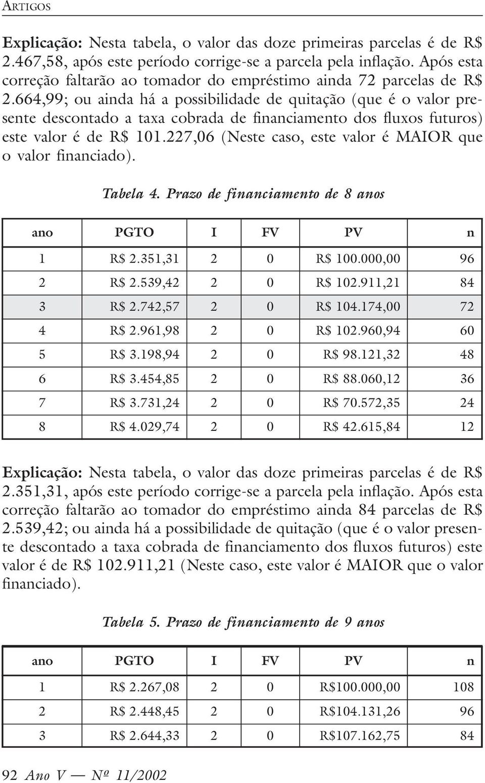 664,99; ou ainda há a possibilidade de quitação (que é o valor presente descontado a taxa cobrada de financiamento dos fluxos futuros) este valor é de 101.