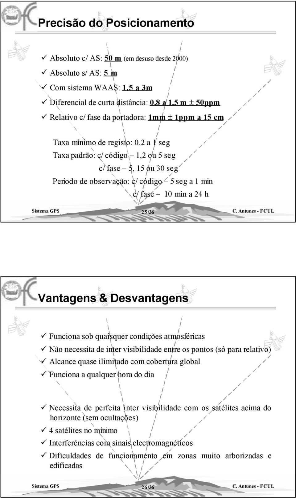 a seg Taxa adrão: c/ código, ou 5 seg c/ fase 5, 5 ou 30 seg Período de observação: c/ código 5 seg a min c/ fase 0 min a 4 h 5/36 Vantagens & Desvantagens Funciona sob quaisquer condições