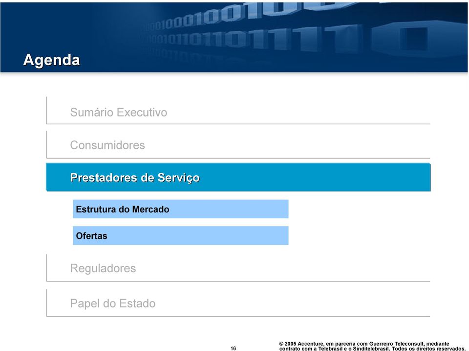 Serviço Estrutura do Mercado