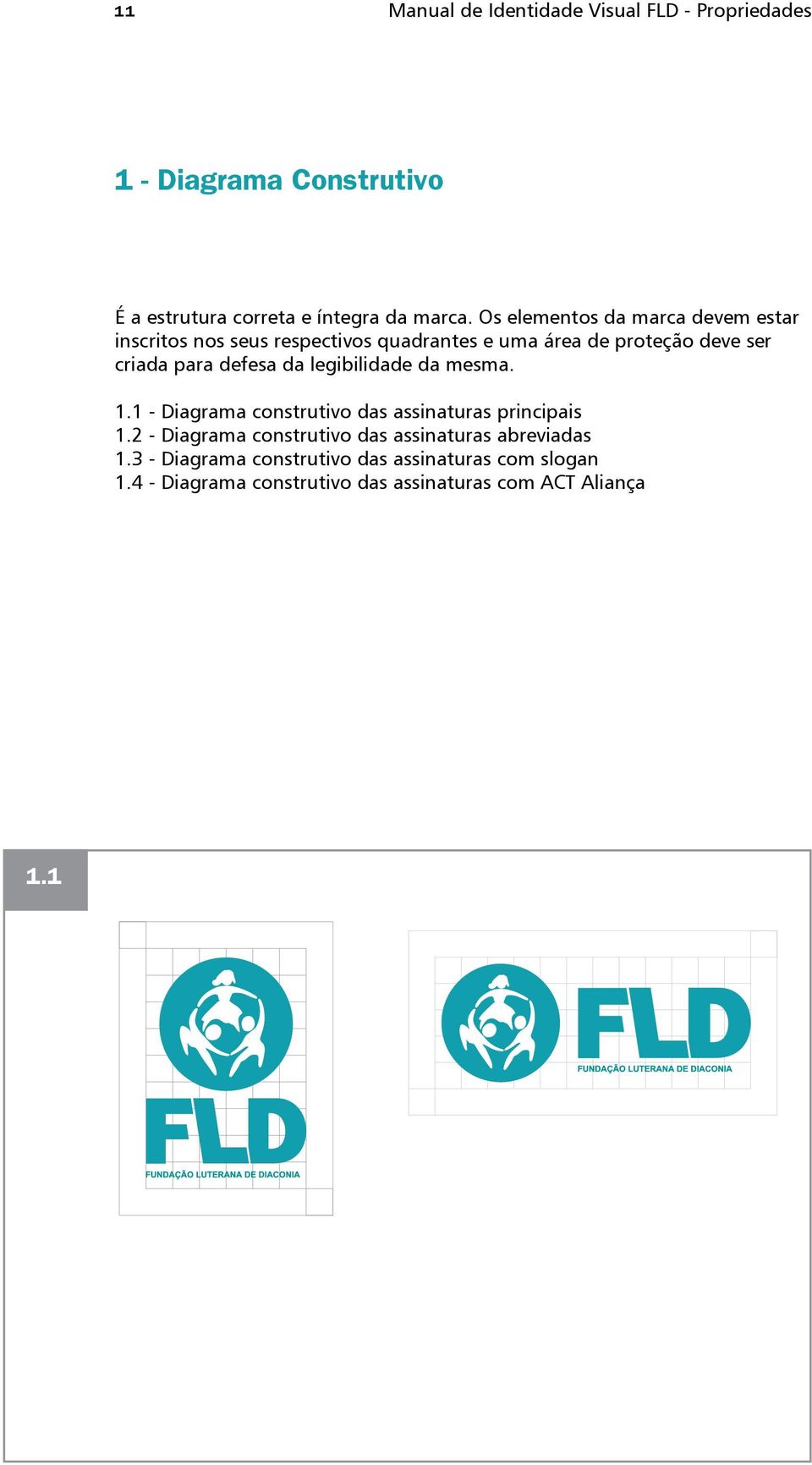 defesa da legibilidade da mesma. 1.1 - Diagrama construtivo das assinaturas principais 1.