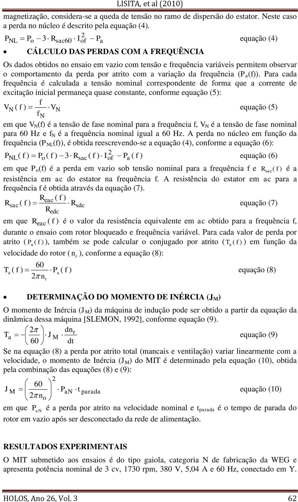 variação da frequência (P a (f)).