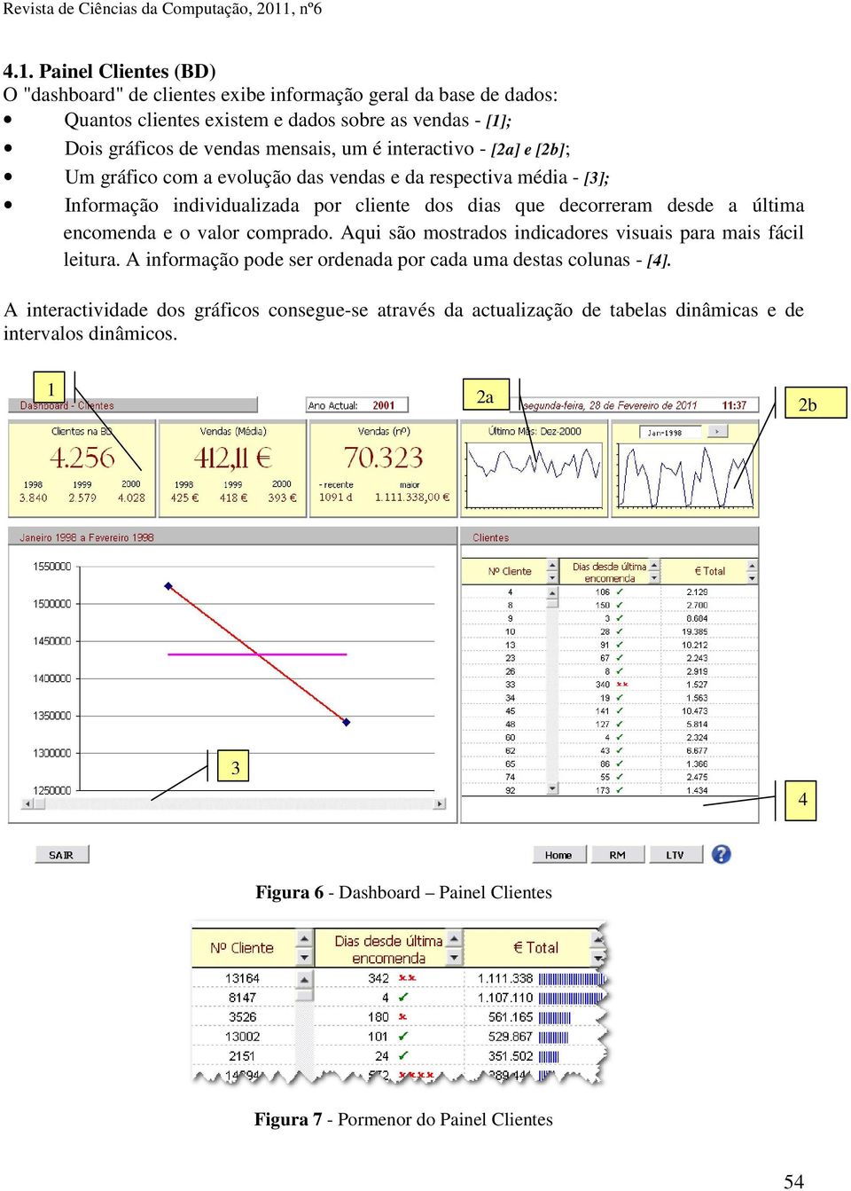 última encomenda e o valor comprado. Aqui são mostrados indicadores visuais para mais fácil leitura. A informação pode ser ordenada por cada uma destas colunas - [4].