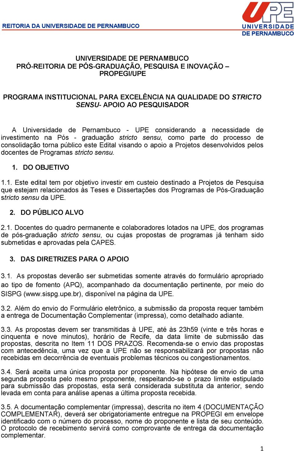 de Programas stricto sensu. 1.