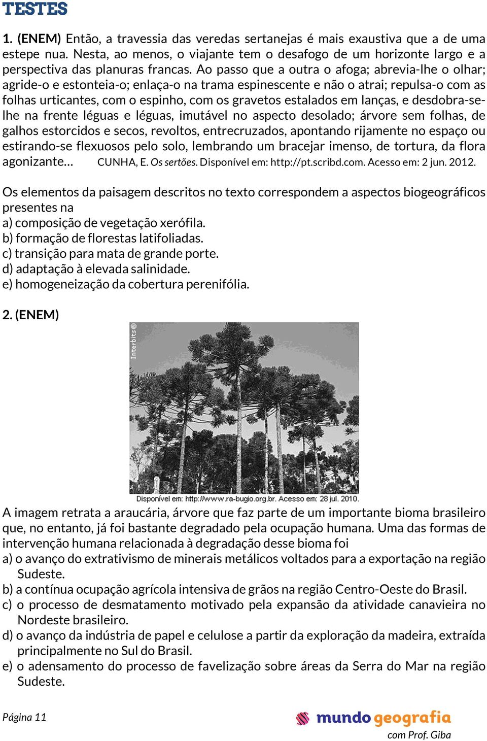 Ao passo que a outra o afoga; abrevia-lhe o olhar; agride-o e estonteia-o; enlaça-o na trama espinescente e não o atrai; repulsa-o com as folhas urticantes, com o espinho, com os gravetos estalados