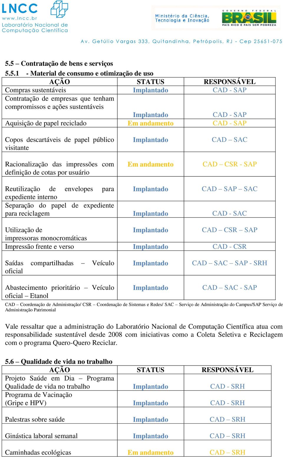 Reutilização de envelopes para CAD SAP SAC expediente interno Separação do papel de expediente para reciclagem CAD - SAC Utilização de CAD CSR SAP impressoras monocromáticas Impressão frente e verso