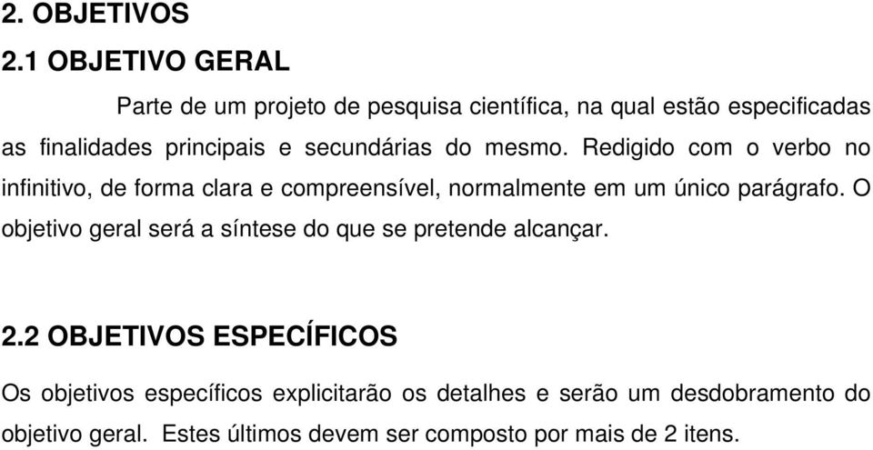 secundárias do mesmo.