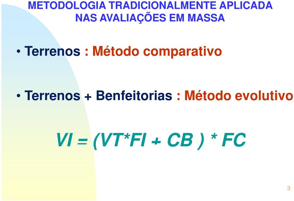 Método comparativo Terrenos +