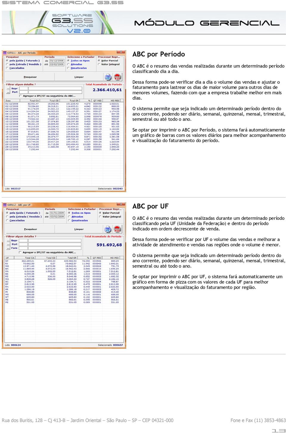 melhor em mais dias. O sistema permite que seja indicado um determinado período dentro do ano corrente, podendo ser diário, semanal, quinzenal, mensal, trimestral, semestral ou até todo o ano.