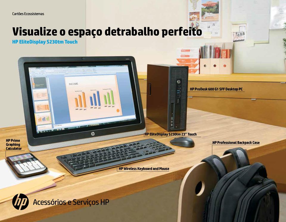 PC HP EliteDisplay S230tm 23 Touch HP Prime Graphing