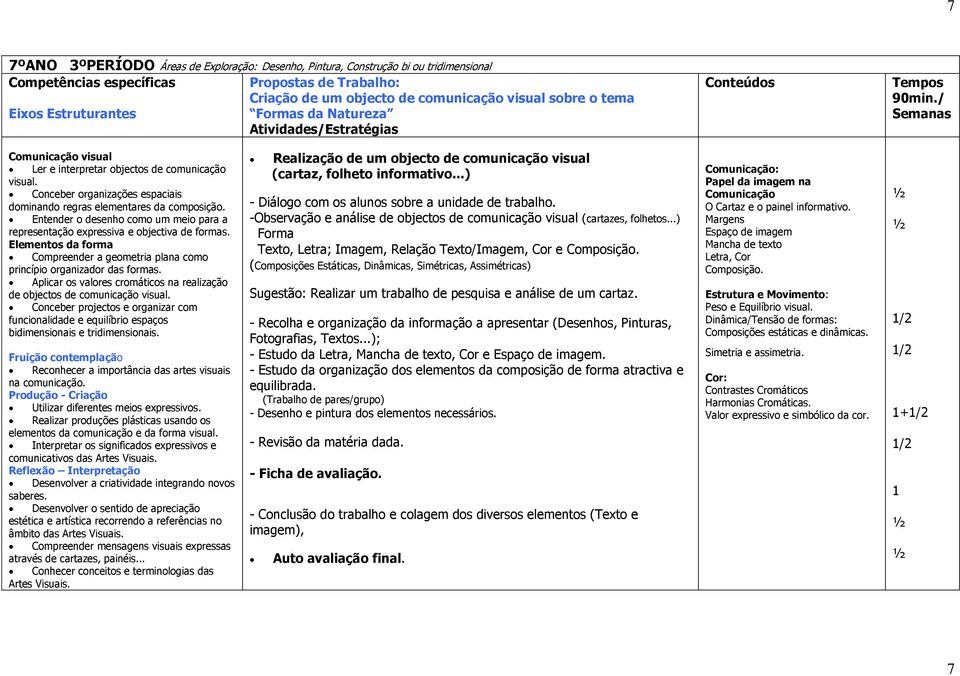 Entender o desenho como um meio para a representação expressiva e objectiva de formas. Compreender a geometria plana como princípio organizador das formas.