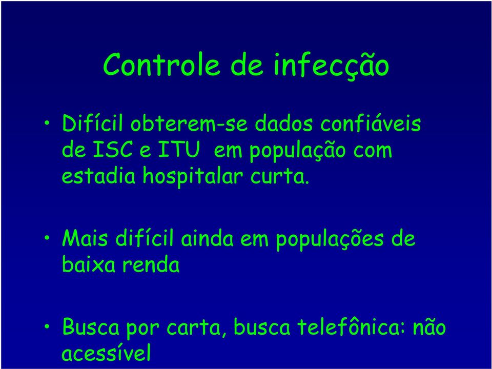 hospitalar curta.