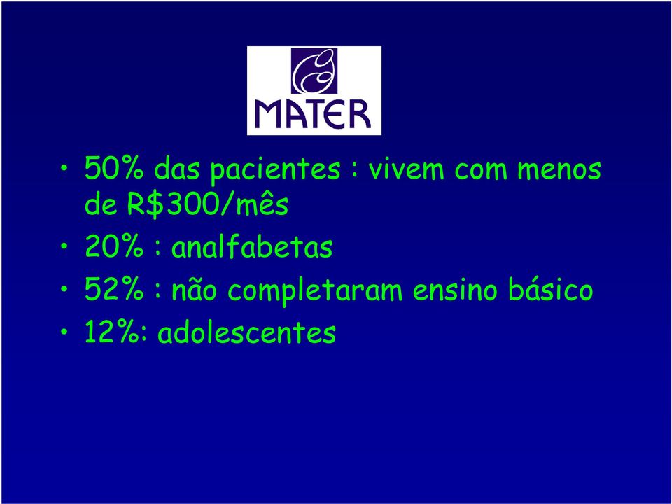 analfabetas 52% : não