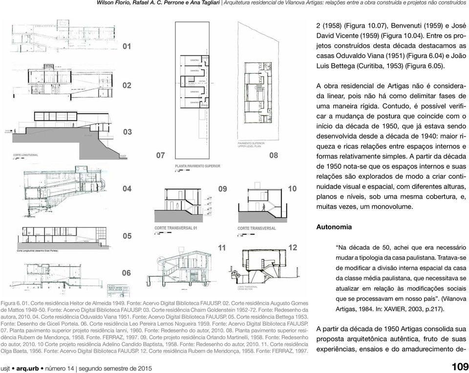 Contudo, é possível verificar a mudança de postura que coincide com o início da década de 1950, que já estava sendo desenvolvida desde a década de 1940: maior riqueza e ricas relações entre espaços