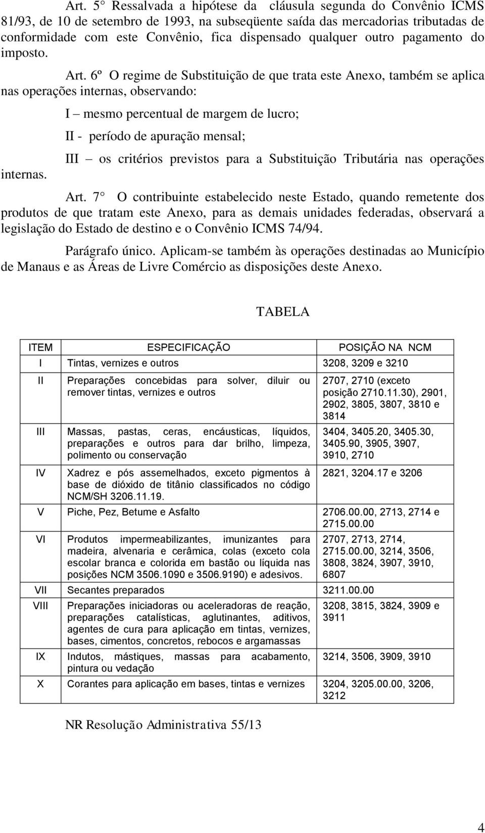 I mesmo percentual de margem de lucro; II - período de apuração mensal; III os critérios previstos para a Substituição Tributária nas operações Art.