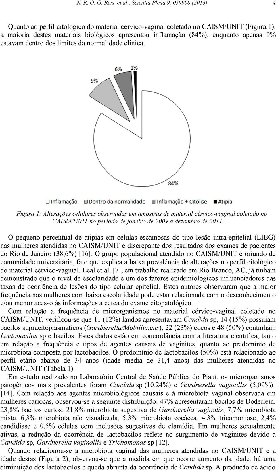 enquanto apenas 9% estavam dentro dos limites da normalidade clínica.