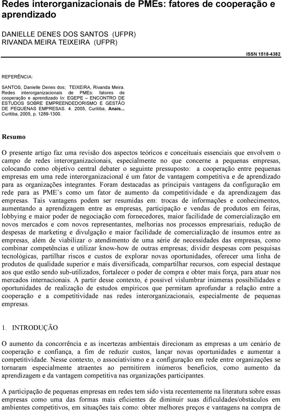 .. Curitiba, 2005, p. 1289-1300.