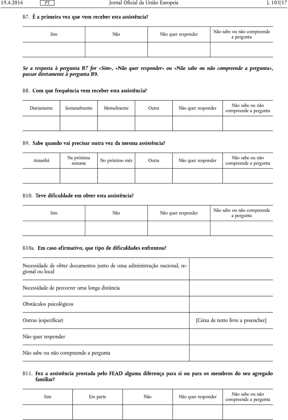 Teve dificuldade em obter esta assistência? B10a. Em caso afirmativo, que tipo de dificuldades enfrentou?