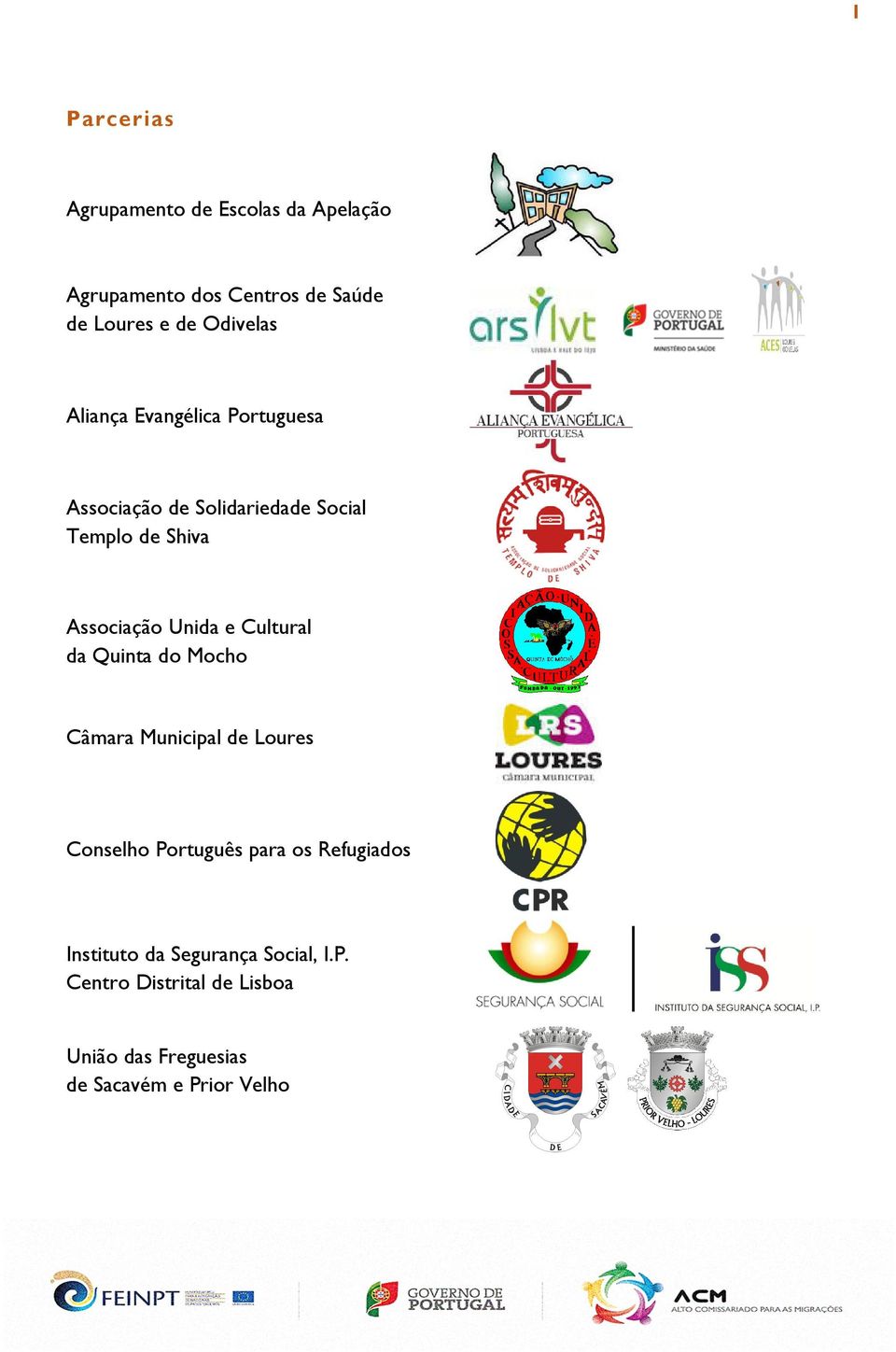 Unida e Cultural da Quinta do Mocho Câmara Municipal de Loures Conselho Português para os Refugiados