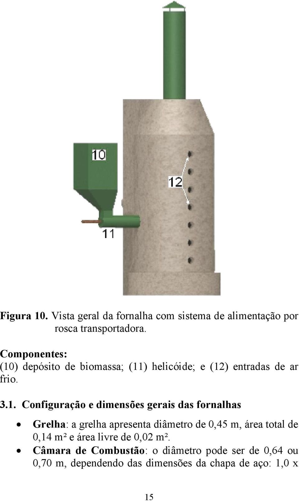 ) depósito de biomassa; (11